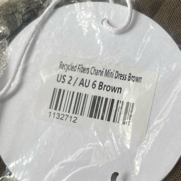 Princess Polly NWT Recycled Fibers Charvi Mesh Cap Sleeve Mini Dress Brown 2, 4 - Picture 5 of 7